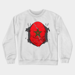 Heartfelt Unity: Celebrating One Morocco One Heart Crewneck Sweatshirt